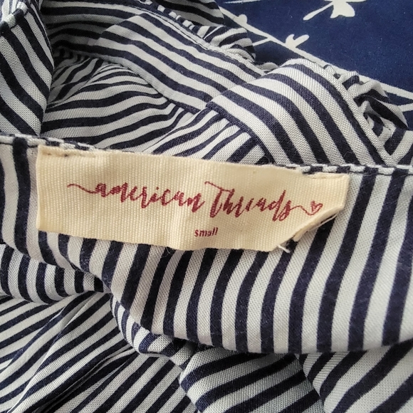 Navy blue / white pinstripe jumpsuit - Picture 4 of 4